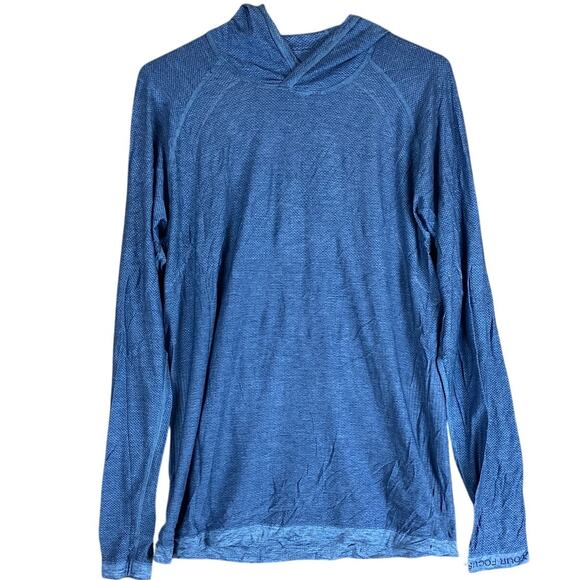 Lululemon Mens Sweatshirt Blue Pullover Metal Vent Tech Lightweight Stretch M - Picture 1 of 11